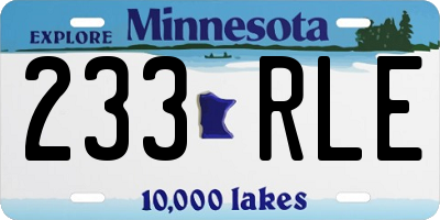 MN license plate 233RLE