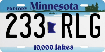 MN license plate 233RLG