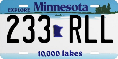 MN license plate 233RLL