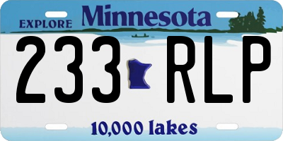 MN license plate 233RLP