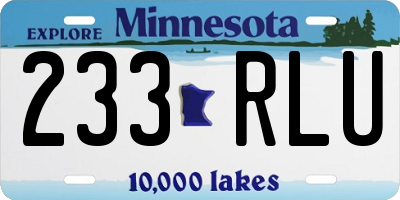 MN license plate 233RLU