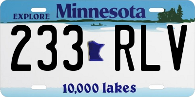 MN license plate 233RLV