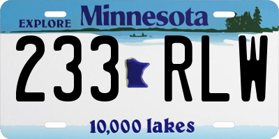 MN license plate 233RLW