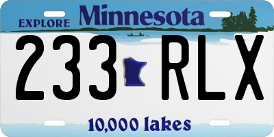 MN license plate 233RLX