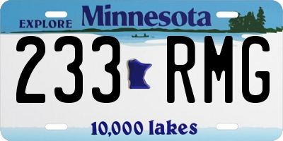 MN license plate 233RMG