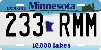 MN license plate 233RMM