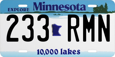 MN license plate 233RMN