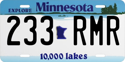 MN license plate 233RMR
