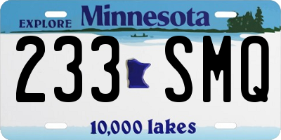 MN license plate 233SMQ