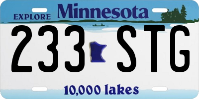 MN license plate 233STG