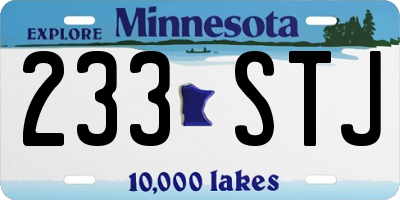 MN license plate 233STJ