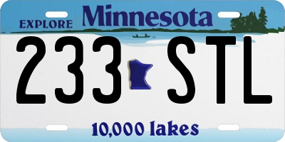 MN license plate 233STL