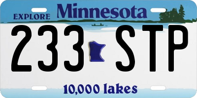 MN license plate 233STP
