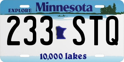 MN license plate 233STQ