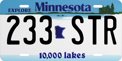 MN license plate 233STR