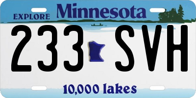 MN license plate 233SVH