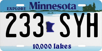 MN license plate 233SYH