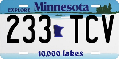 MN license plate 233TCV