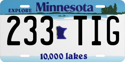 MN license plate 233TIG