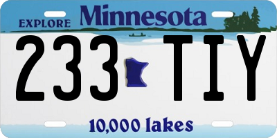 MN license plate 233TIY