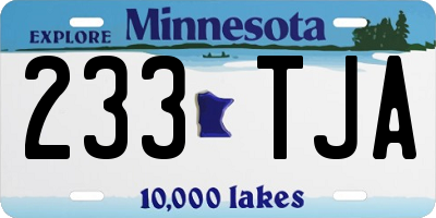 MN license plate 233TJA