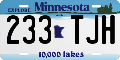 MN license plate 233TJH