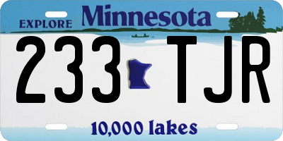MN license plate 233TJR