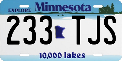 MN license plate 233TJS