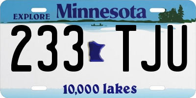 MN license plate 233TJU