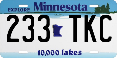 MN license plate 233TKC
