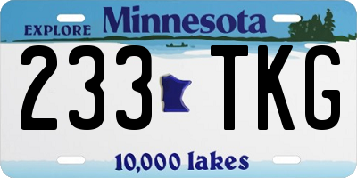 MN license plate 233TKG