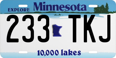 MN license plate 233TKJ