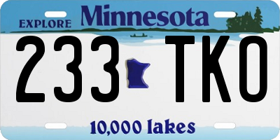 MN license plate 233TKO