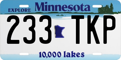 MN license plate 233TKP