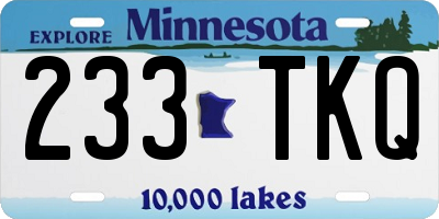 MN license plate 233TKQ