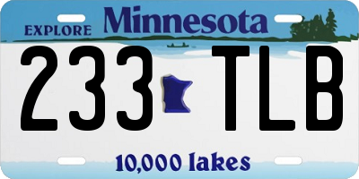 MN license plate 233TLB