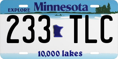 MN license plate 233TLC