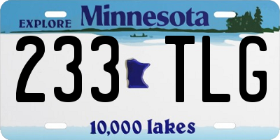 MN license plate 233TLG