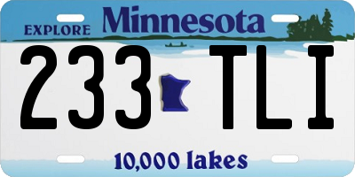 MN license plate 233TLI