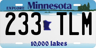 MN license plate 233TLM