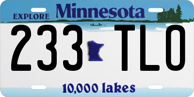 MN license plate 233TLO