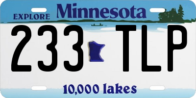 MN license plate 233TLP
