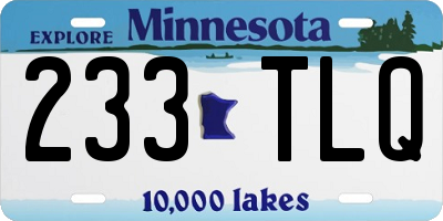 MN license plate 233TLQ