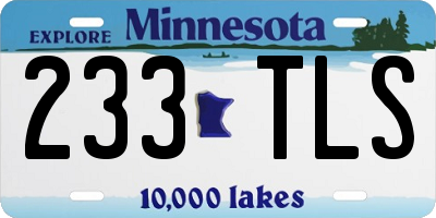 MN license plate 233TLS