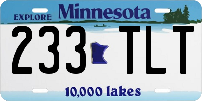 MN license plate 233TLT