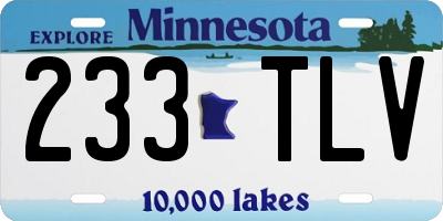 MN license plate 233TLV