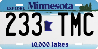 MN license plate 233TMC