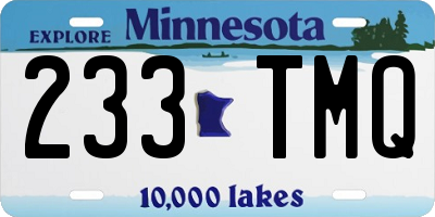 MN license plate 233TMQ