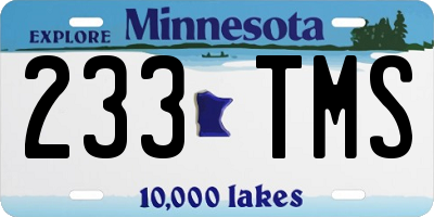 MN license plate 233TMS