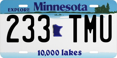 MN license plate 233TMU